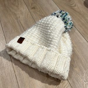 North Face Women’s White Knit Hat Tuque Winter